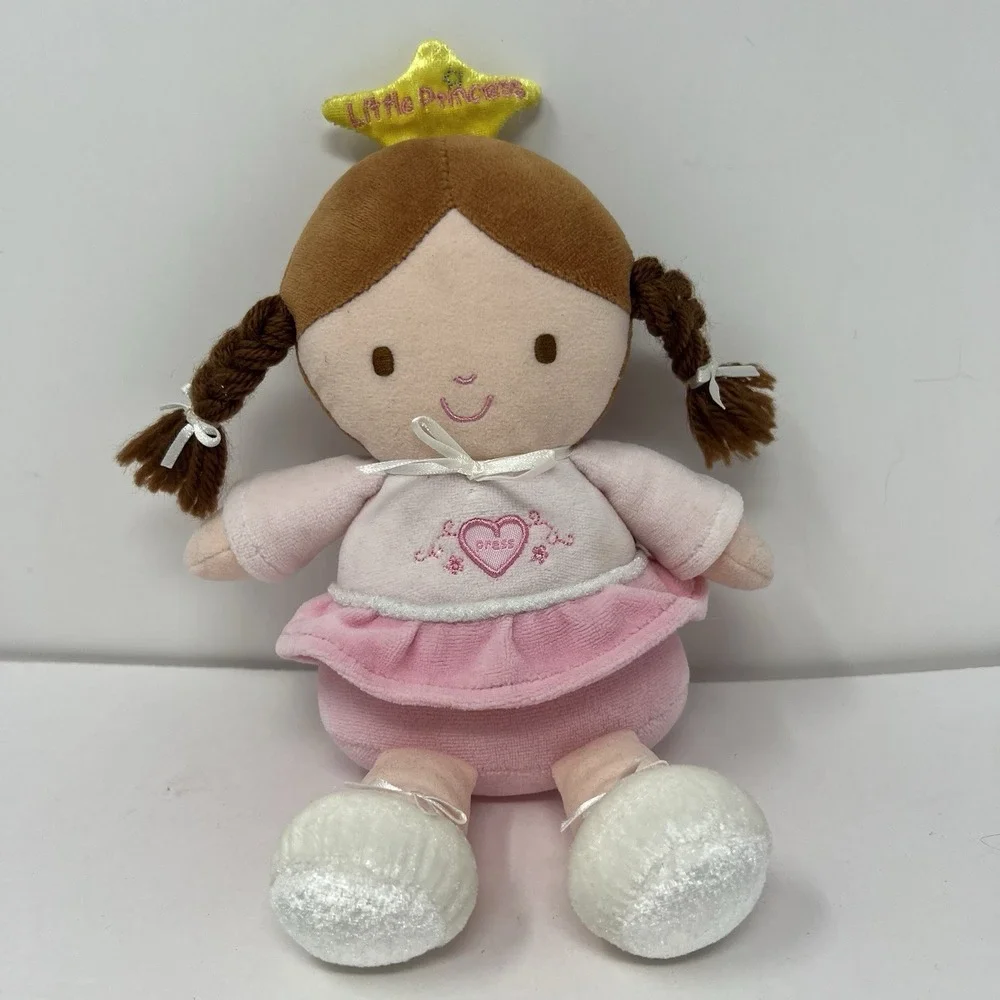 Carters Plush Little Princess Doll Pink Soft Stuffed Baby Toy Lovey 9